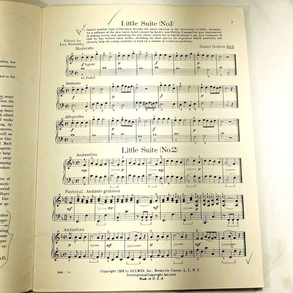 Select Sonatinas for Piano Solo Vol 1 Podolsky Sheet Music Book Classical - Picture 5 of 12